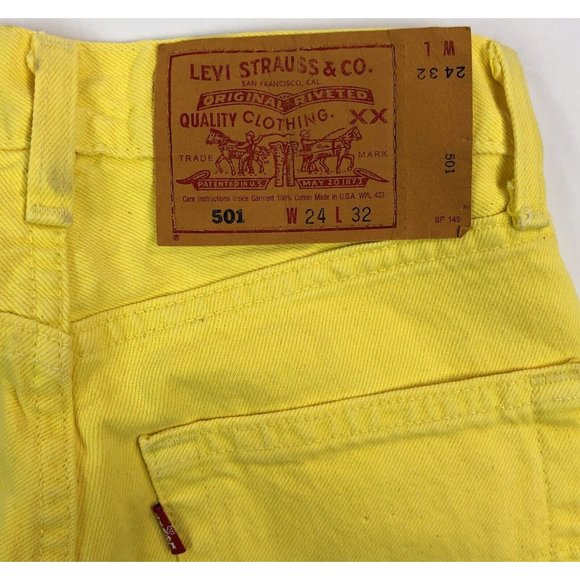 Levi's Denim - Levis 501 For Womens Yellow Jeans